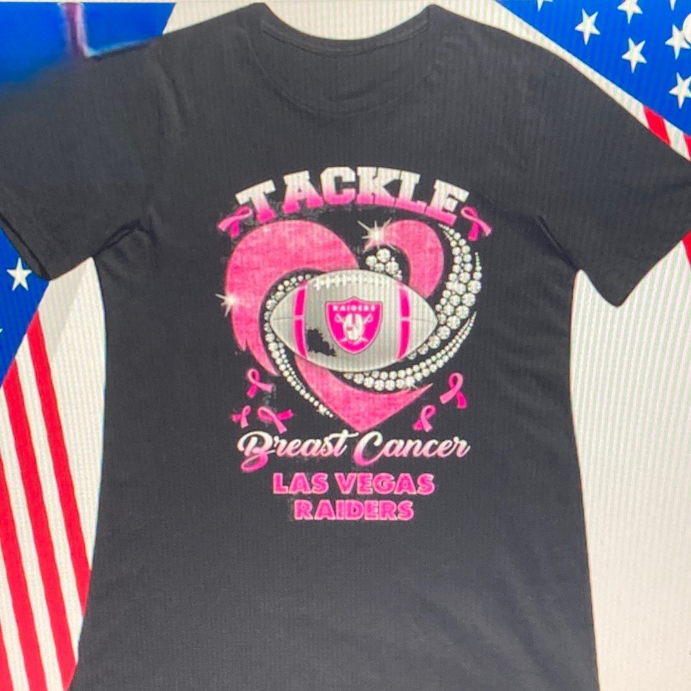 Las Vegas Raiders Black and Pink Long Sleeve Tee
